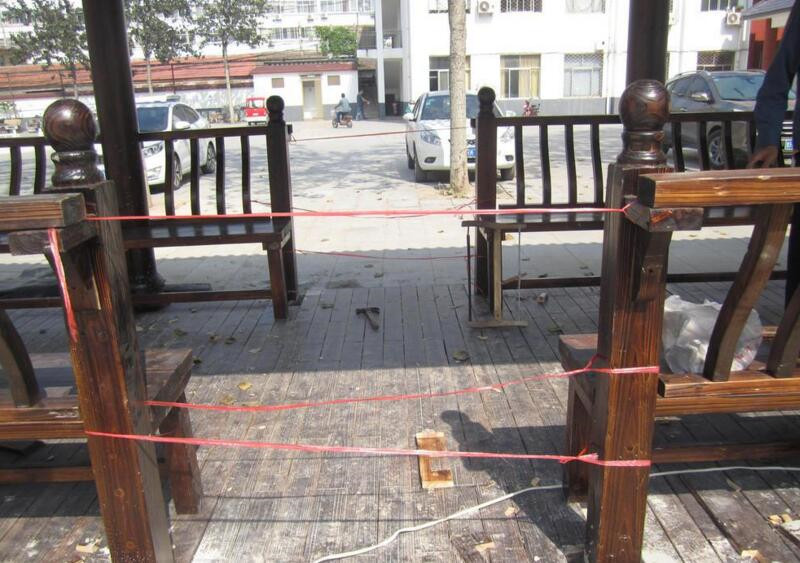 防腐木长廊