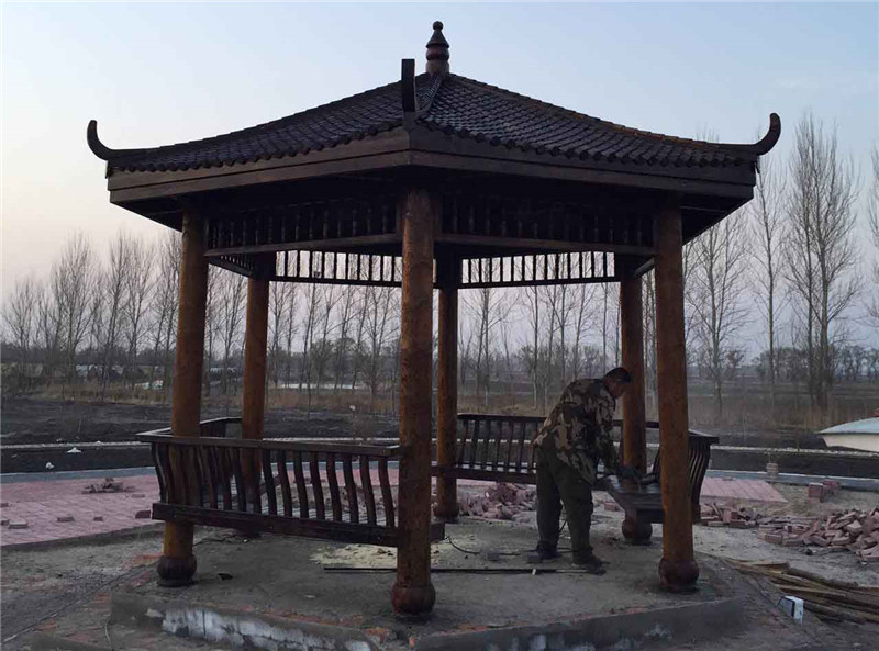 防腐木凉亭